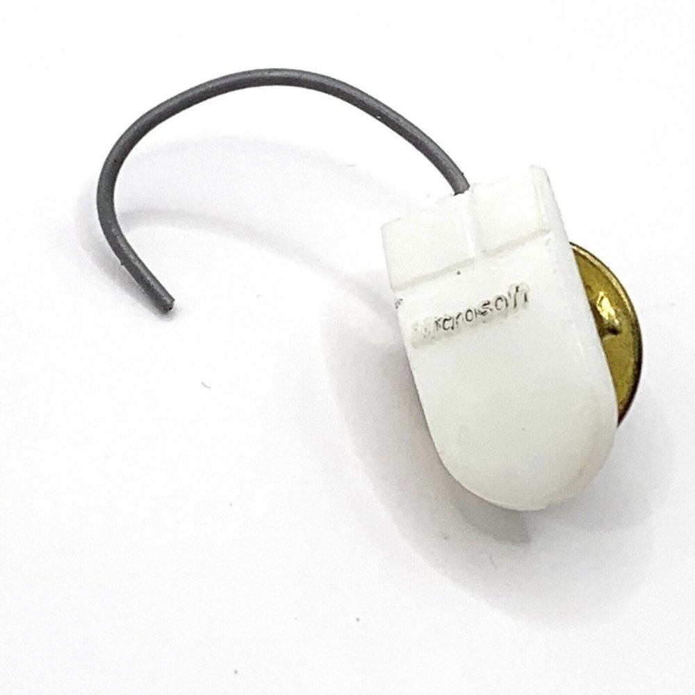 Microsoft Computer Mouse Vintage Plastic Lapel Hat Pin Pinchback
